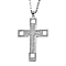 White Austrian Crystal Cross Necklace (Size - 24-2 inch Ext.)