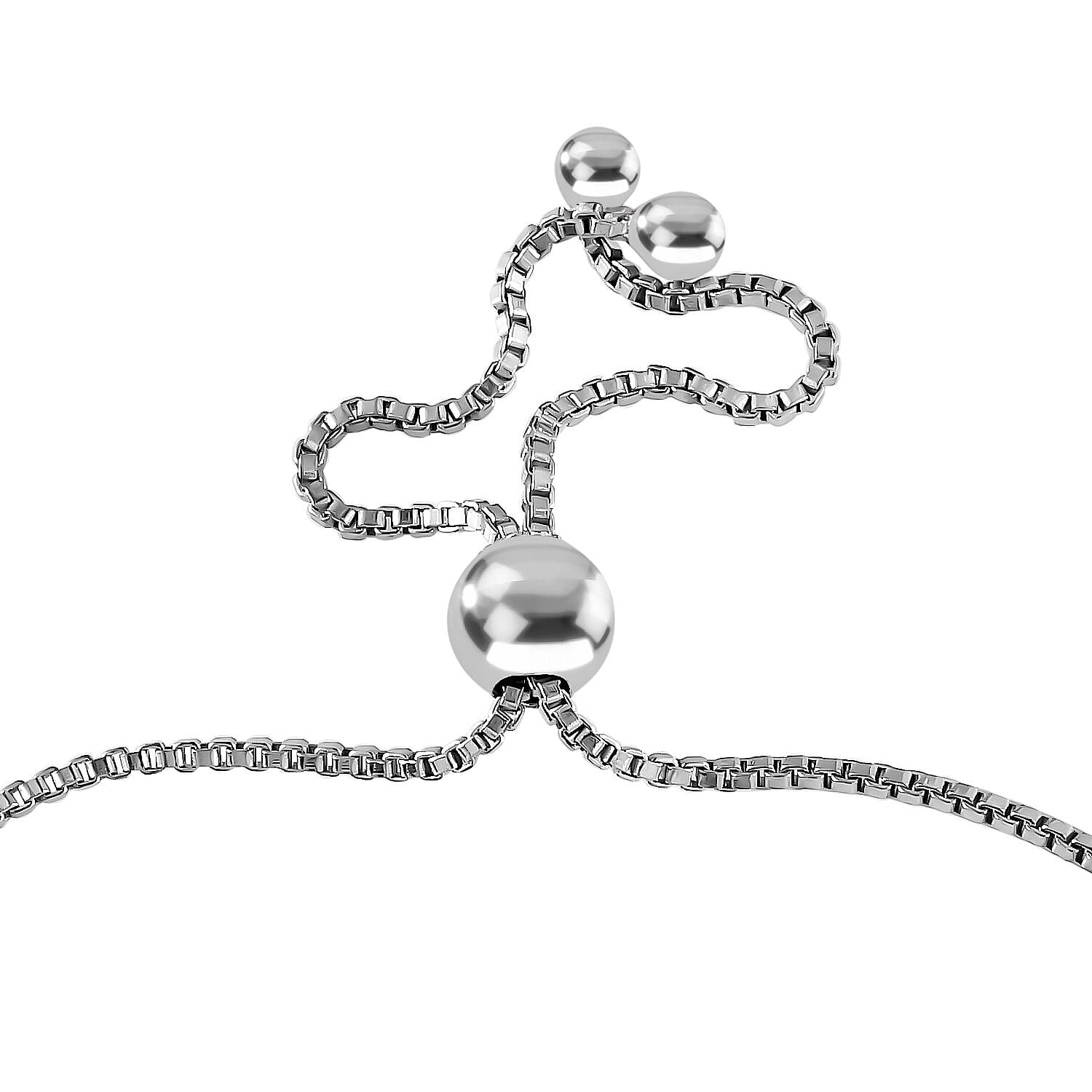 White Diamond Bracelet (Size - 7.5) in Platinum Overlay Sterling Silver 0.25 Ct, Silver Wt. 5.17 Gms