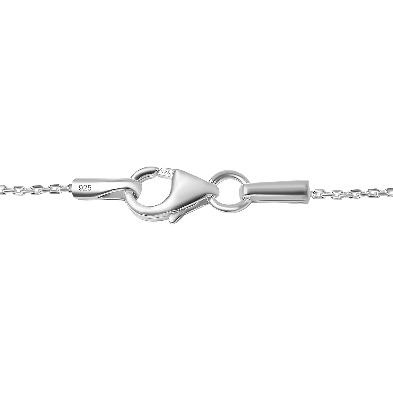 Designer Inspired-Sterling Silver Station Necklace (Size - 20)