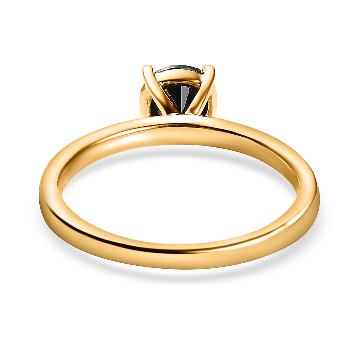 Black Diamond  Band Ring in Vermeil YG Sterling Silver 1.00 ct  1.000  Ct.