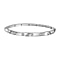 Diamond Full Bangle (Size 7.50) in Platinum Overlay Sterling Silver 0.25 Ct, Silver Wt 14.00 GM