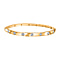 Diamond Full Bangle (Size 7.50) in 18K Yellow Gold Vermeil Plated Sterling Silver 0.25 Ct, Silver Wt 14.30 GM