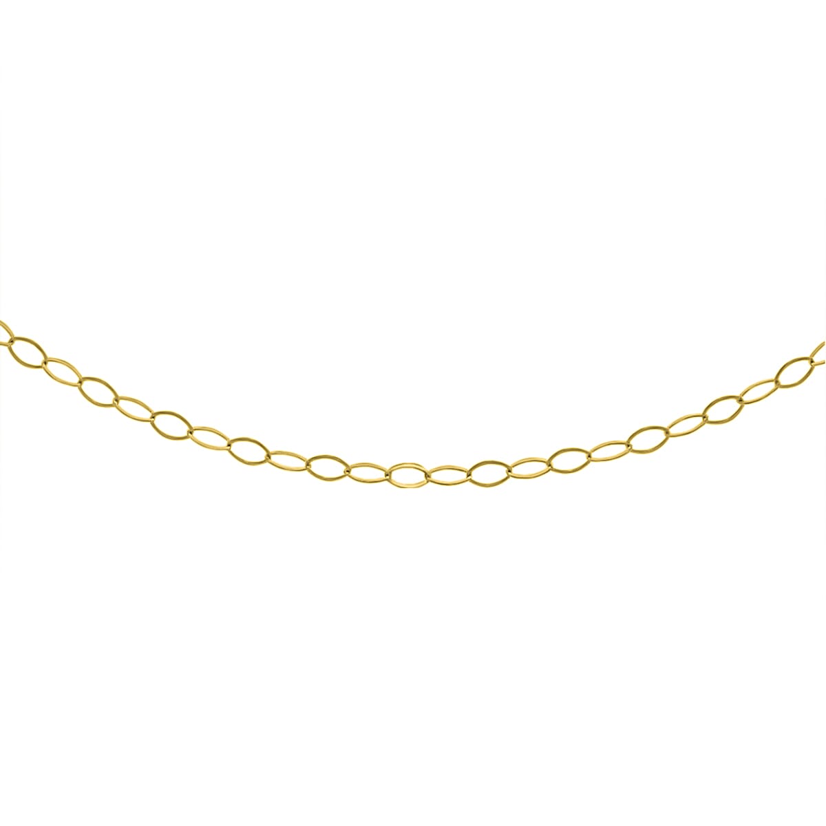 Vicenza Collection - 9K Yellow Gold Soldered Trace Chain (Size - 18)