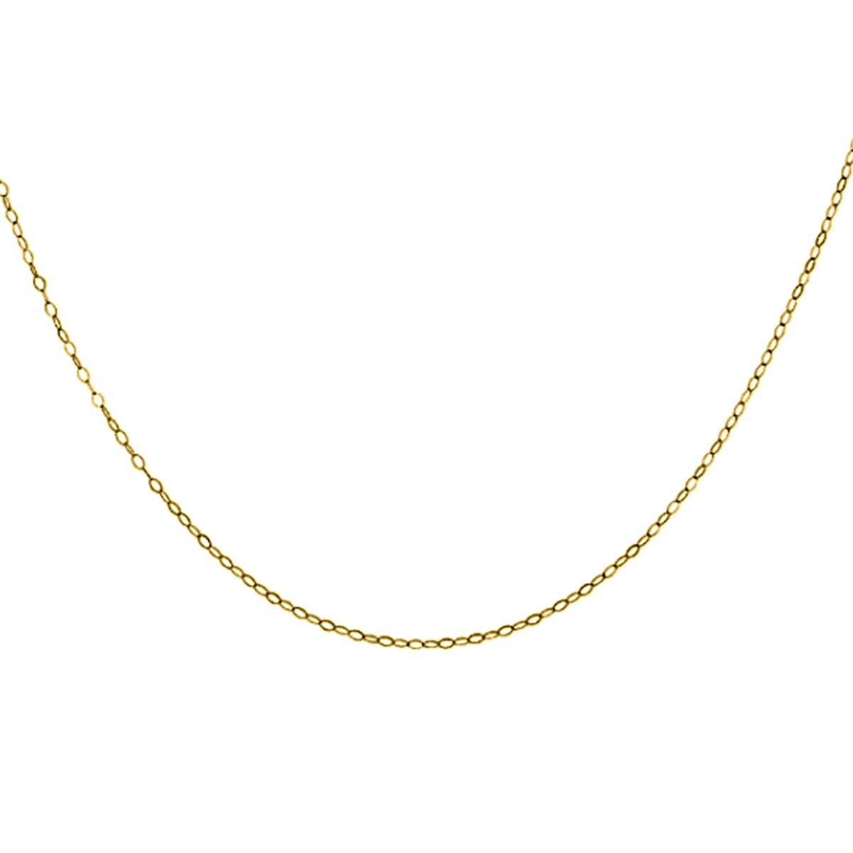 Vicenza Collection - 9K Yellow Gold Soldered Trace Chain (Size - 18)