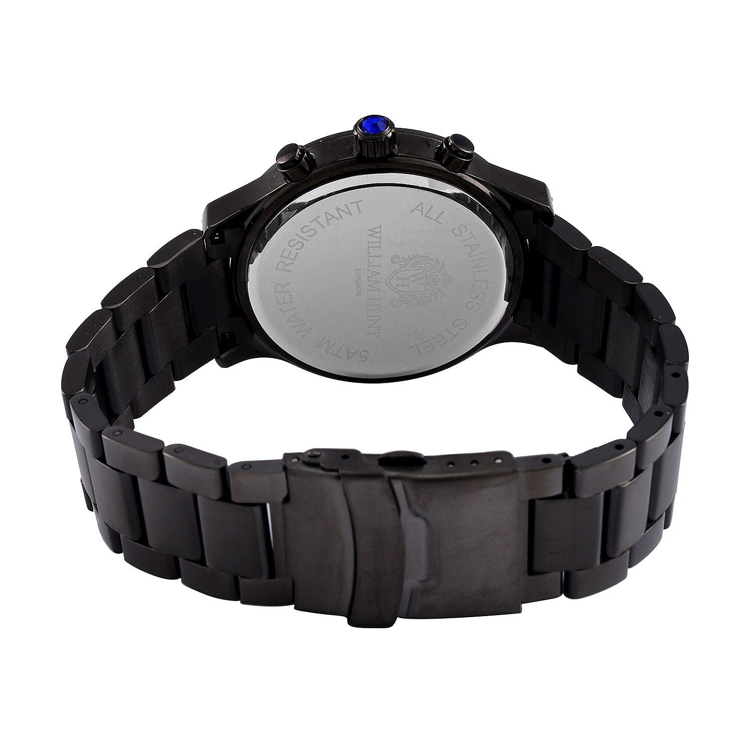 William Hunt Multifunction Movement Red Dial 5 ATM WR Watch with Black Chain Strap William Hunt Multifunction Movement Red Dial 5 ATM WR Watch with Black Chain Strap
