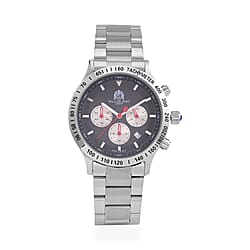 William Hunt Multifunction Movement White Dial 5 ATM Water Resistant Watch with Blue Chain Strap