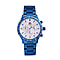 William Hunt Multifunction Movement White Dial 5 ATM Water Resistant Watch with Blue Chain Strap