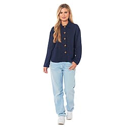 Charlotte West Linen Jacket - Navy