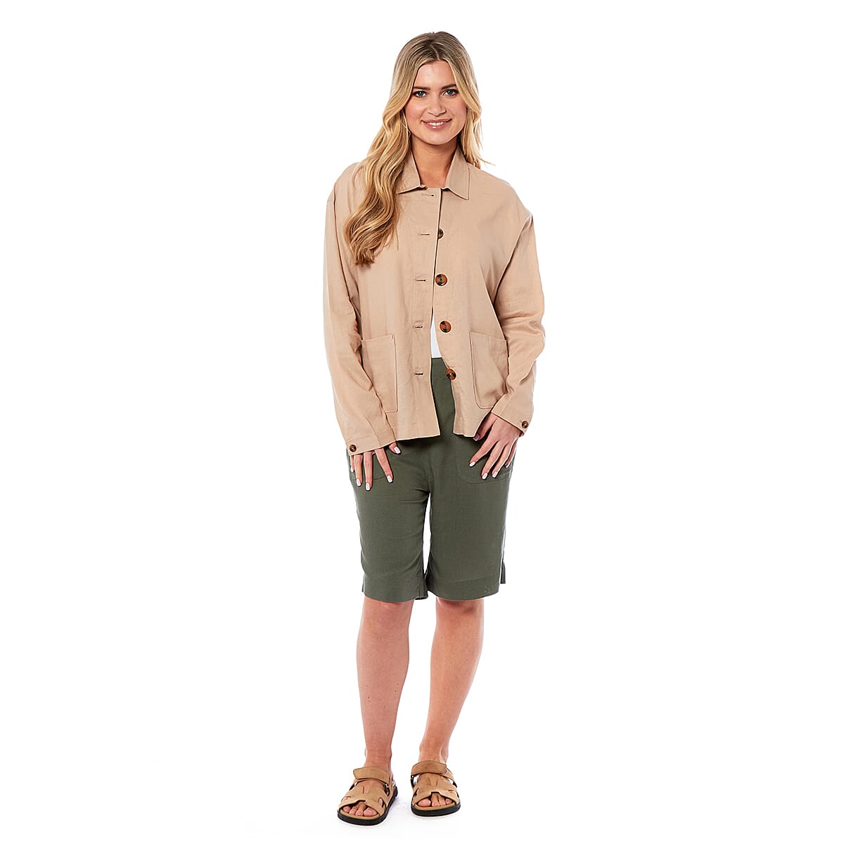 Charlotte West Linen Jacket - Navy