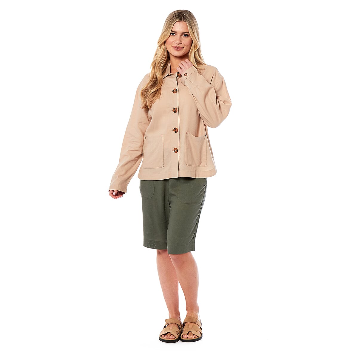 Charlotte West Linen Jacket - Navy