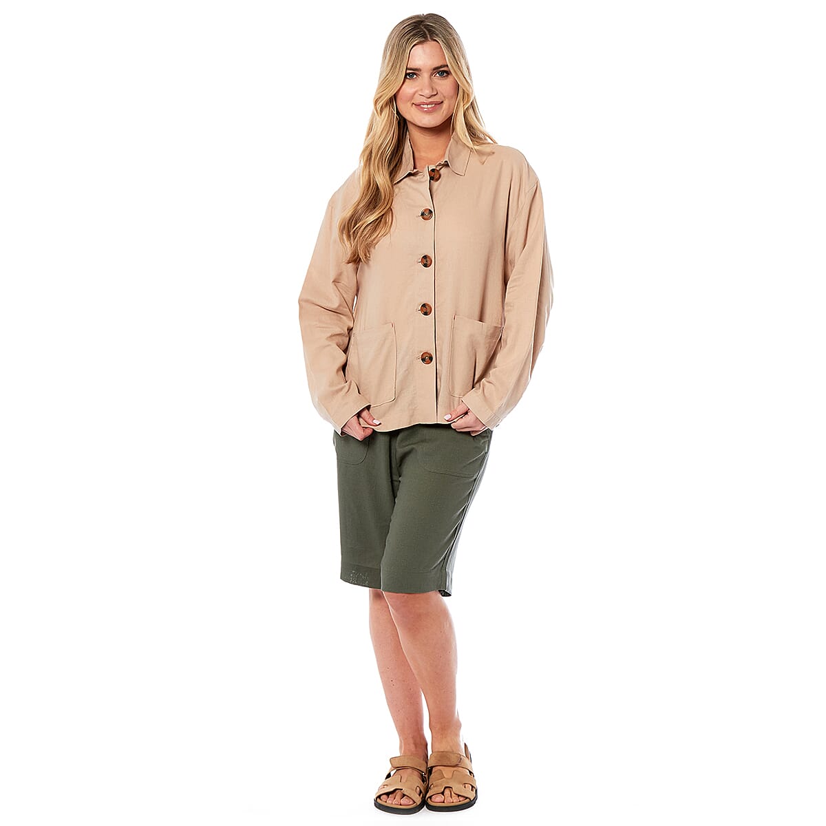 Charlotte West Linen Jacket - Navy