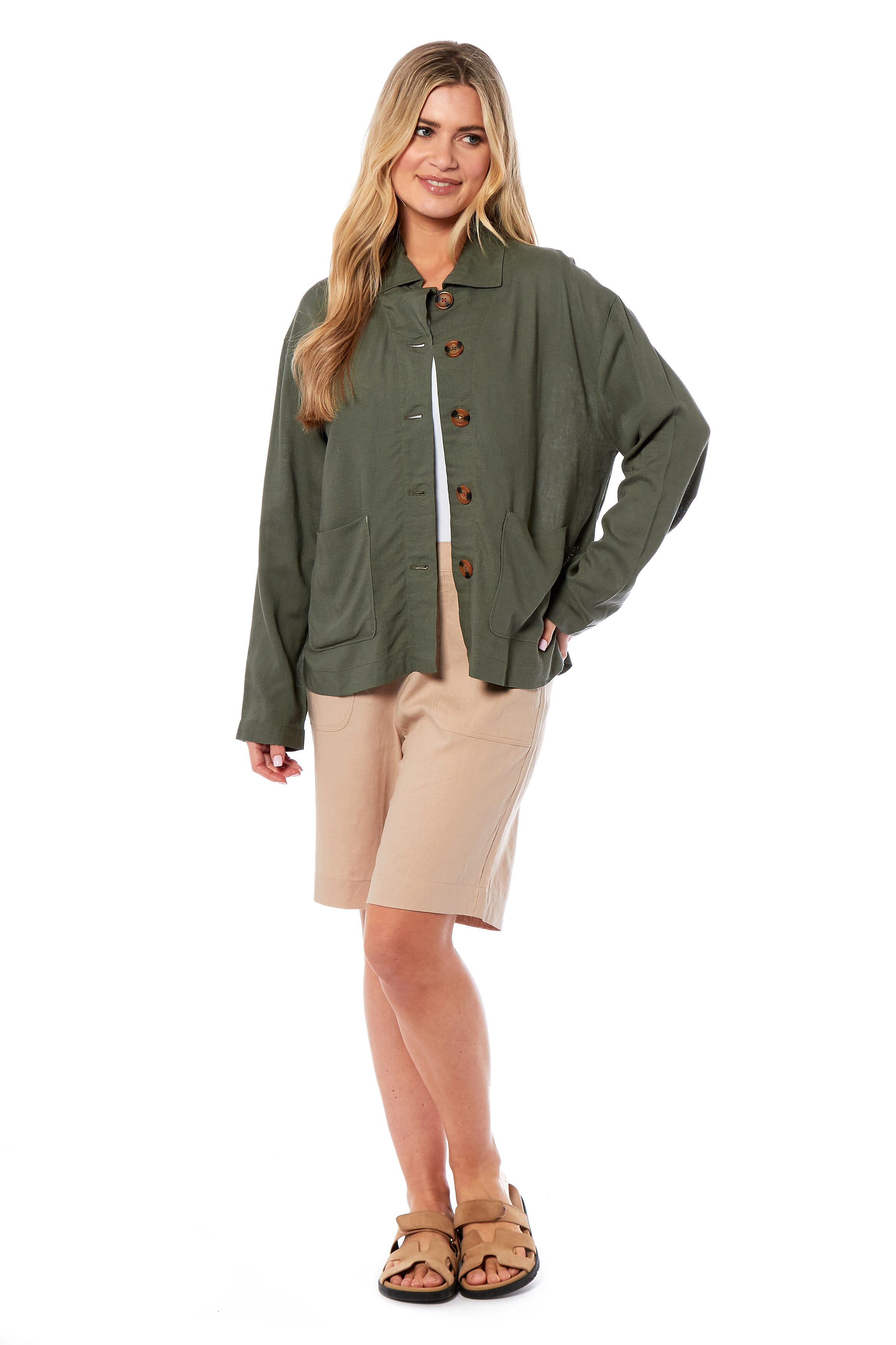 Charlotte West Linen Jacket - Navy