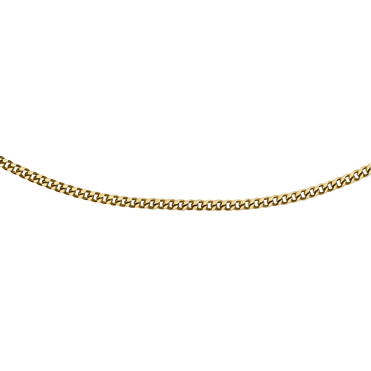 Hatton Garden Close Out Deal - 18K Yellow Gold Diamond Cut Curb Chain (Size - 18)
