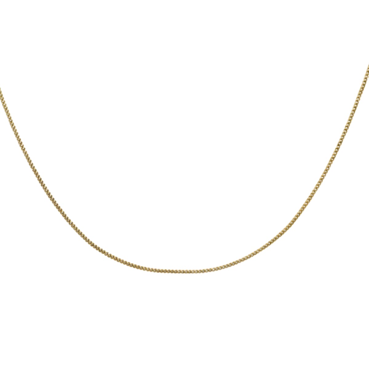 Hatton Garden Close Out Deal - 18K Yellow Gold Diamond Cut Curb Chain (Size - 18)