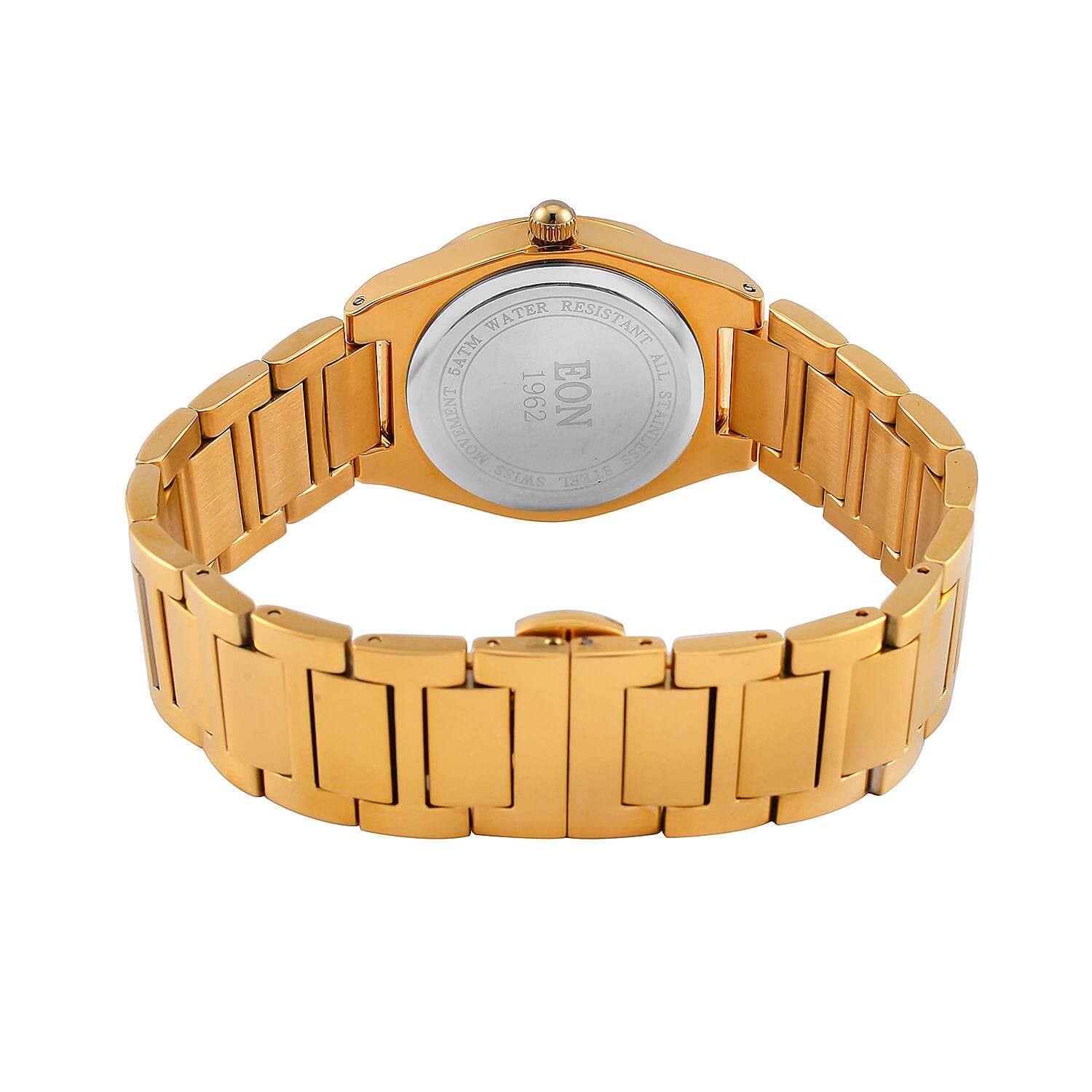 Back by Demand - EON 1962 Swiss Movt.12 Natural Champagne Diamond 5ATM WR Stainless Steel Watch- Gold Green Back by Demand - EON 1962 Swiss Movt.12 Natural Champagne Diamond 5ATM WR Stainless Steel Watch- Gold Green