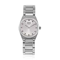 EON 1962 Swiss Movt.12 Natural Champagne Diamond 5ATM WR Stainless Steel Watch