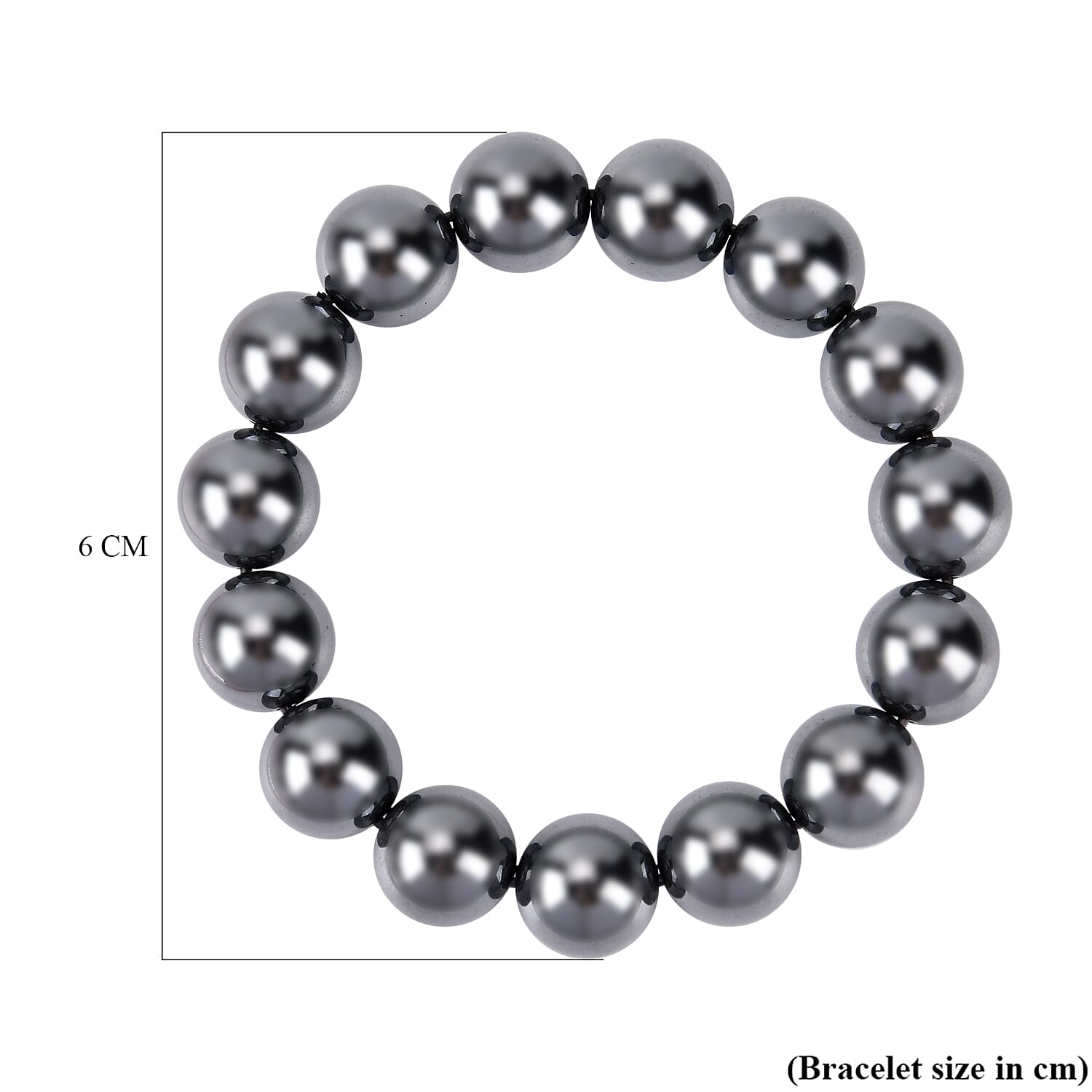 One Time Deal- Hematite Bracelet (Size 7.5) 500.00 Ct One Time Deal- Hematite Bracelet (Size 7.5) 500.00 Ct