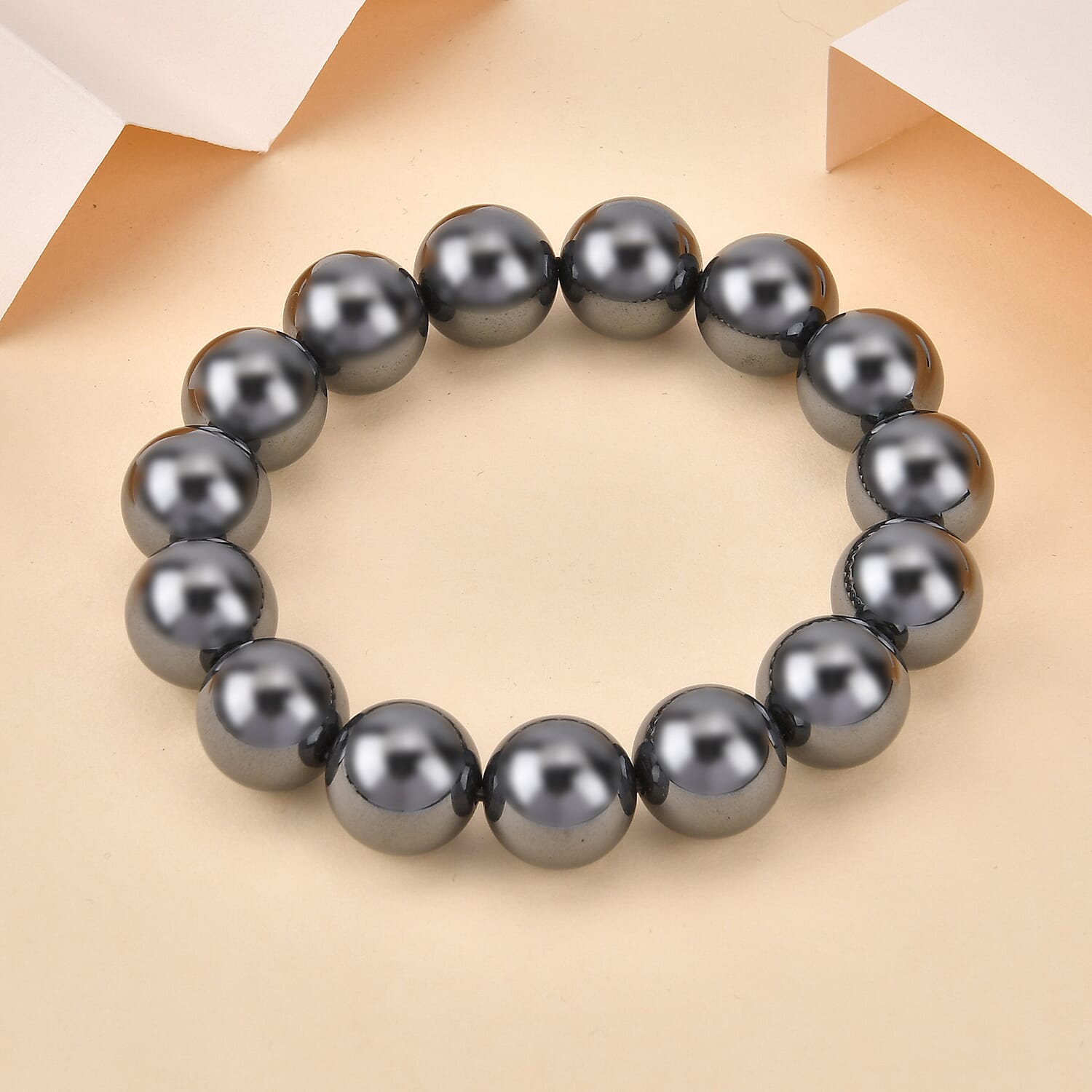 One Time Deal- Hematite Bracelet (Size 7.5) 500.00 Ct One Time Deal- Hematite Bracelet (Size 7.5) 500.00 Ct