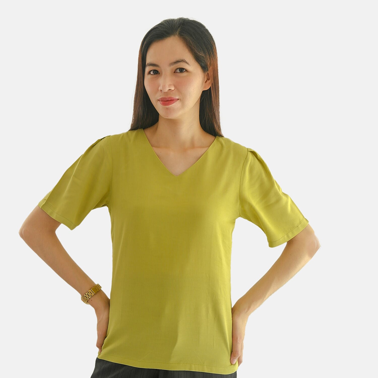 Rayon Top (Size 1x1 cm) - Green