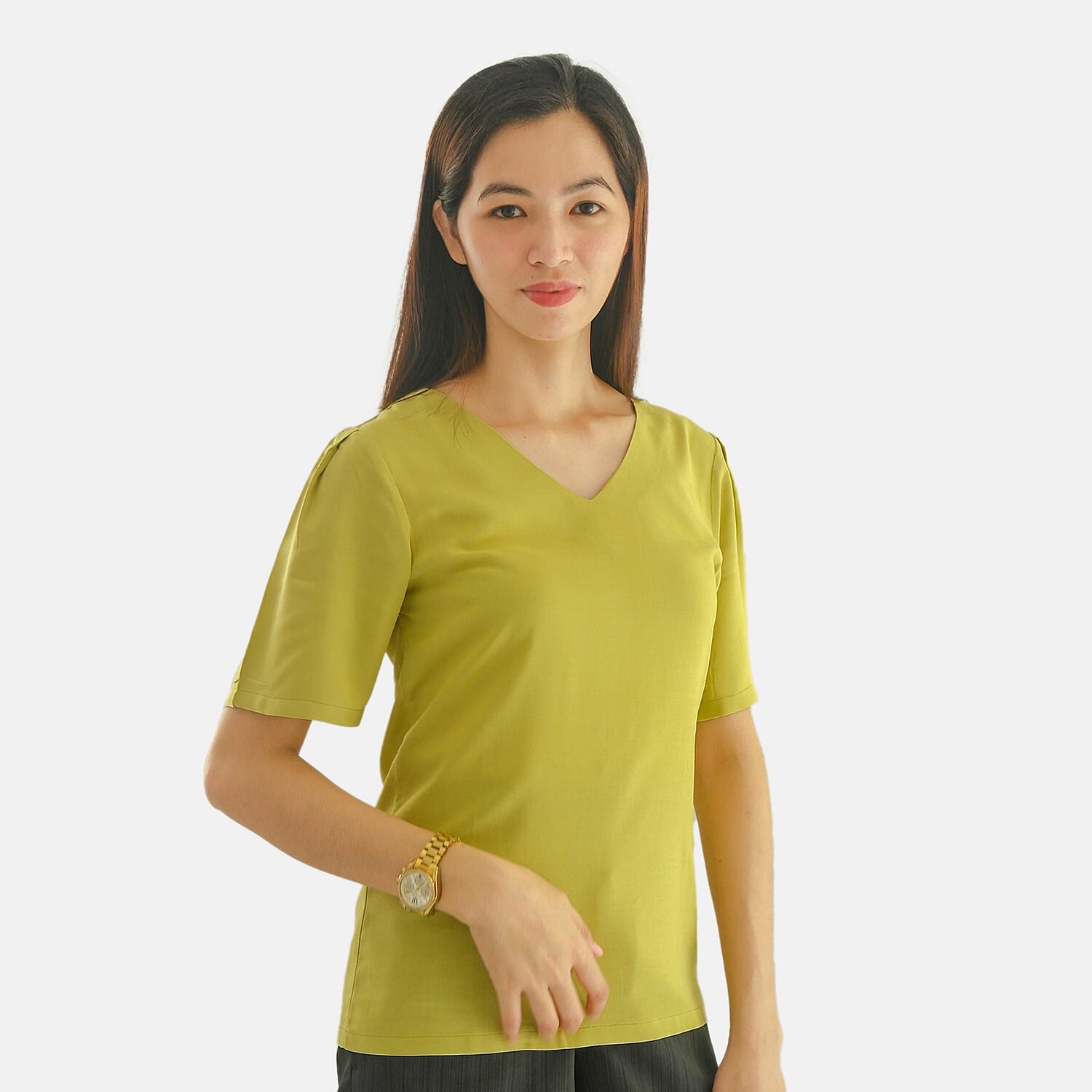 Rayon Top (Size 1x1 cm) - Green