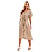 Charlotte West Ladies Linen Belted Dress - Navy