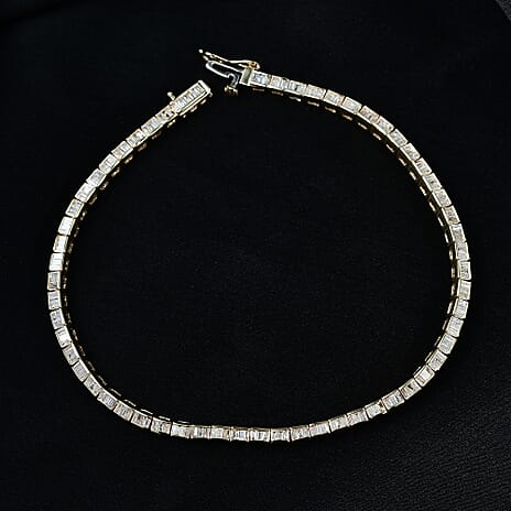 Close Out- 10K Yellow Gold Diamond Bracelet (Size - 7.5) 2.05 Ct, Gold Wt. 7.84 Gms