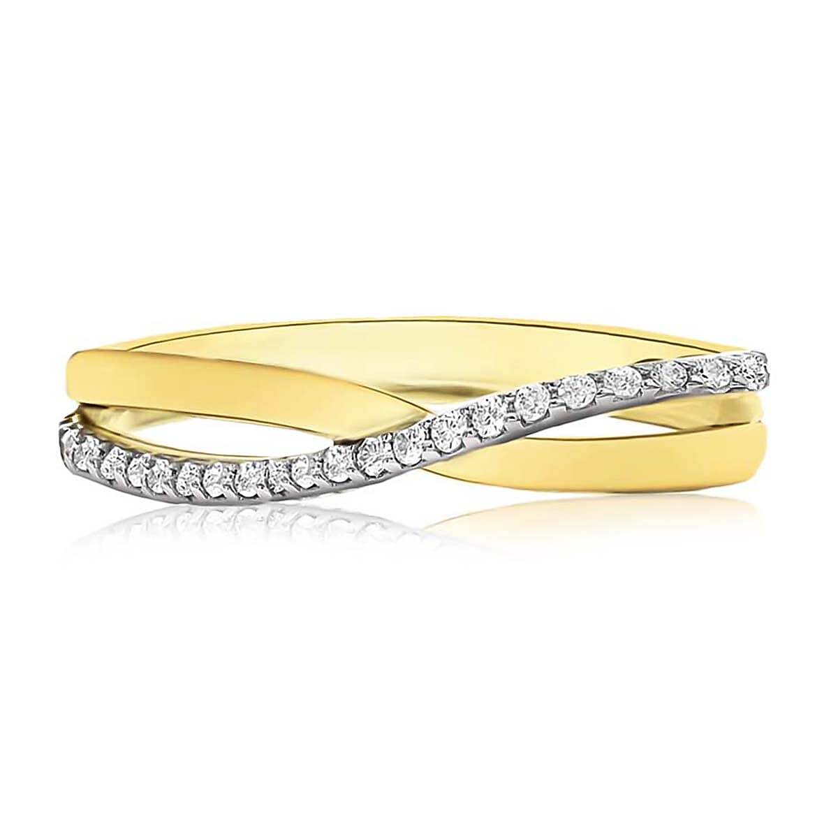 9K Yellow Gold  A   Finest CZ  Ring 0.01 ct,  Gold Wt. 1.8 Gms  0.005  Ct.