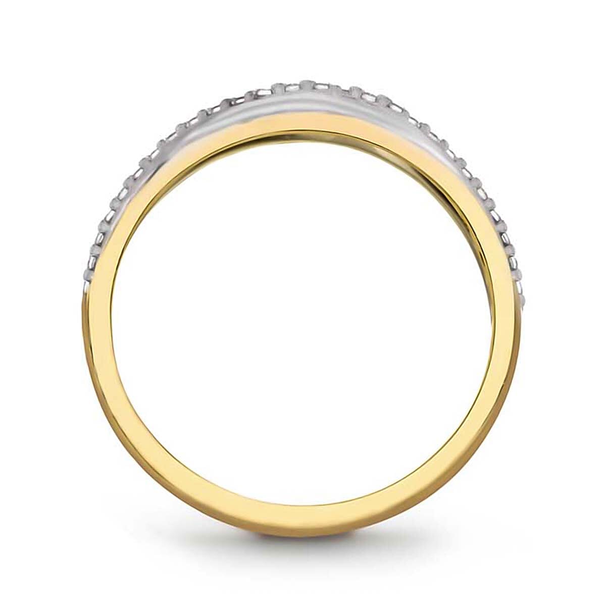 9K Yellow Gold  A   Finest CZ  Ring 0.01 ct,  Gold Wt. 1.8 Gms  0.005  Ct.