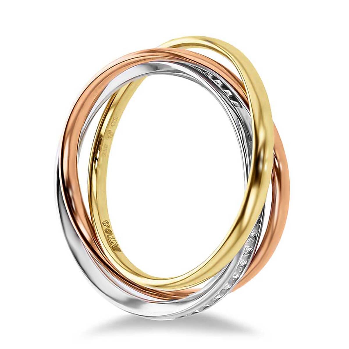 9K Yellow Gold  A   Finest CZ  Ring 0.01 ct,  Gold Wt. 2.2 Gms  0.005  Ct.