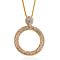 White Austrian Crystal Circle Necklace (Size - 24)