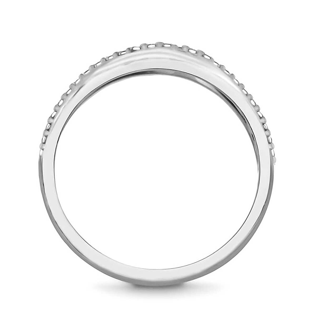 9K White Gold  A   Finest CZ  Ring 0.01 ct,  Gold Wt. 2 Gms  0.005  Ct.