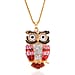 Close Out Deal- Multi Color Austrian Crystal Owl Necklace (Size - 24)