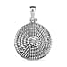 Designer Inspired -White Diamond Locket Pendant in Platinum Overlay Sterling Silver