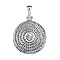 Designer Inspired -White Diamond Locket Pendant in Platinum Overlay Sterling Silver