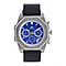 Majesty Multifunction Movt. 3 ATM Water Resistant Watch with Black Leather Strap in Silver Tone