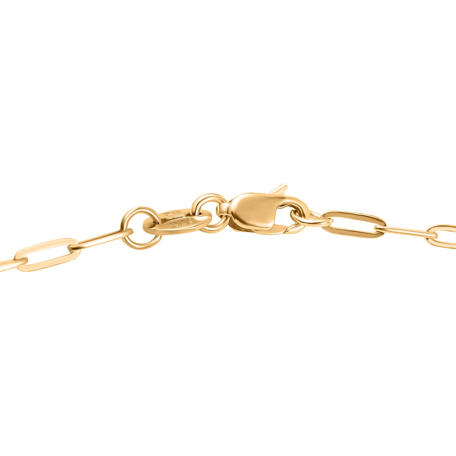 One Time Deal- 9K Yellow Gold Paper Clip Necklace (Size - 20)