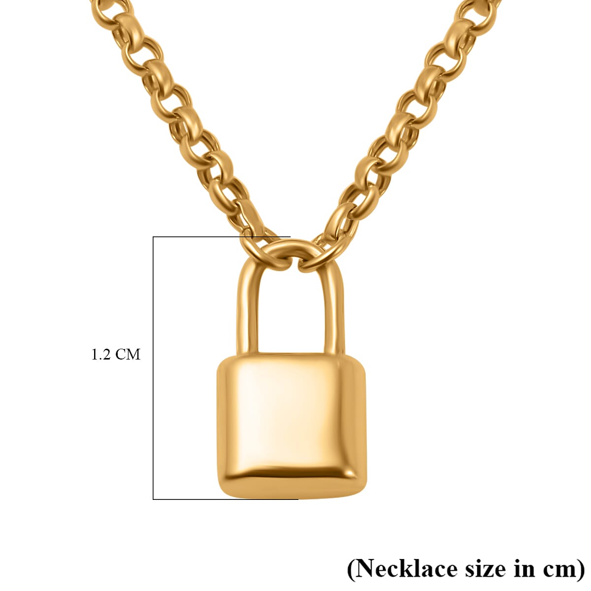 Close Out Deal- 9K Yellow Gold Padlock Necklace (Size - 20)