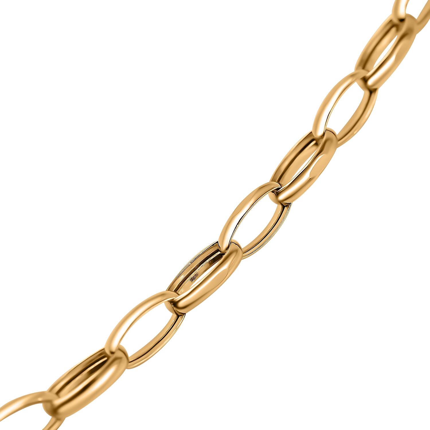 One Time Deal-Italian Made- 9K Yellow Gold Diamond Cut Belcher Necklace (Size - 20)