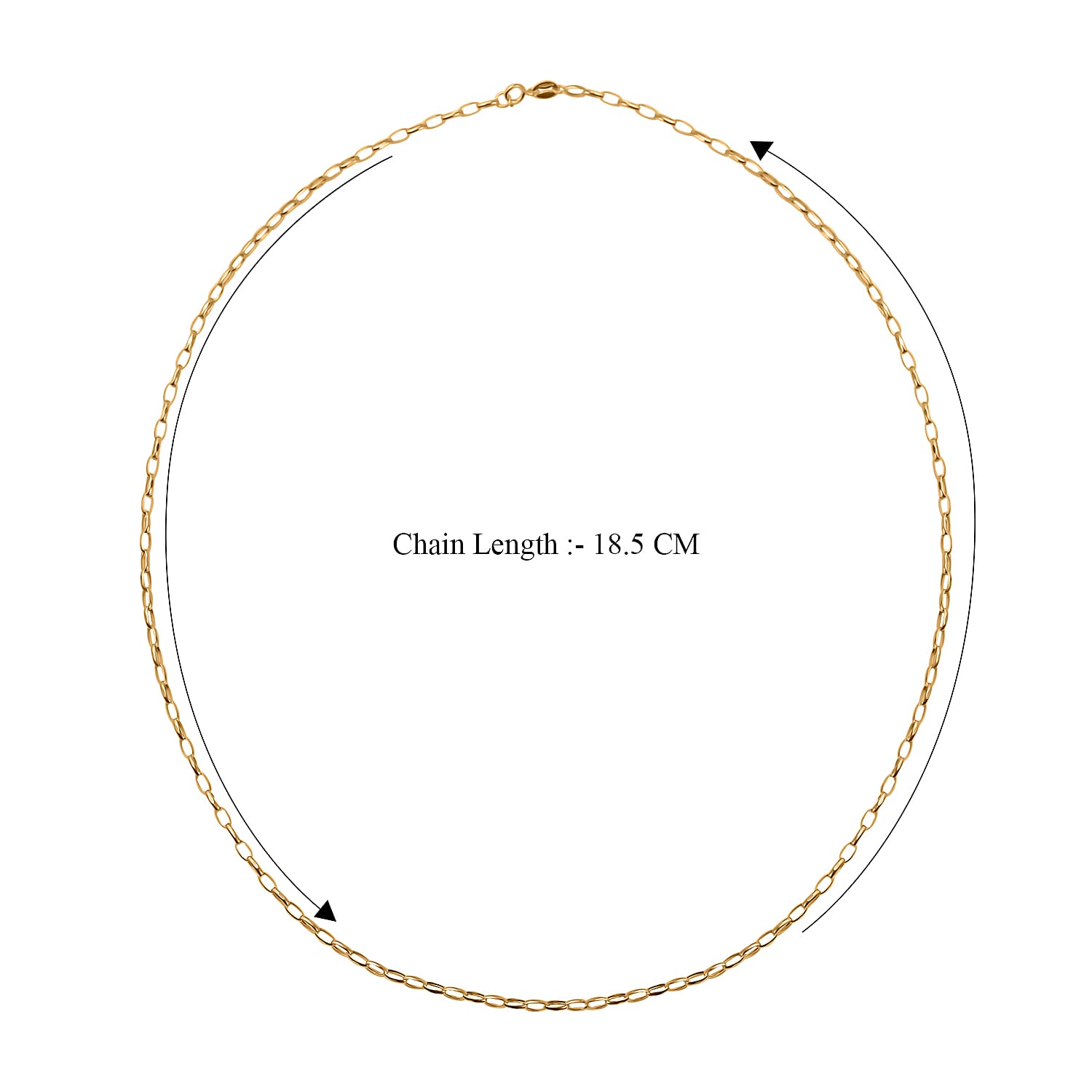 One Time Deal-Italian Made- 9K Yellow Gold Diamond Cut Belcher Necklace (Size - 20)