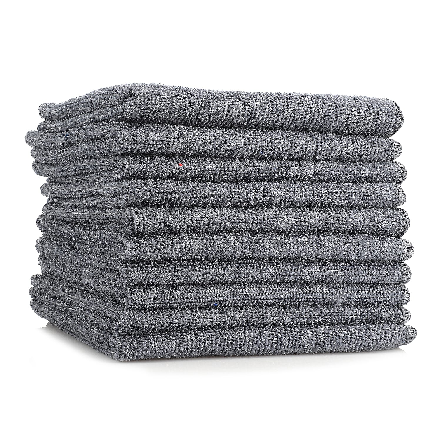 Set of 20 Micro Fiber Terry Kitchen Towels (Size 30x30 cm) - Blue & Grey
