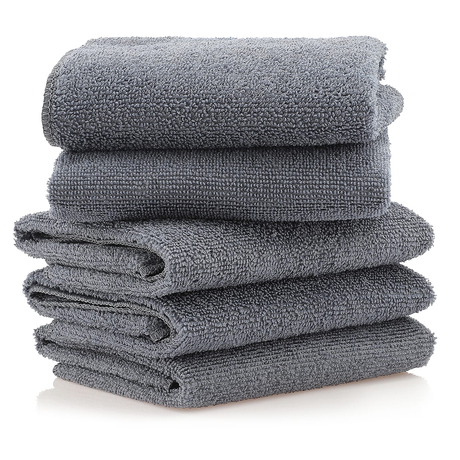 Set of 10 Micro Terry Dish Cloths (Size 60x40 cm) - Blue - Grey