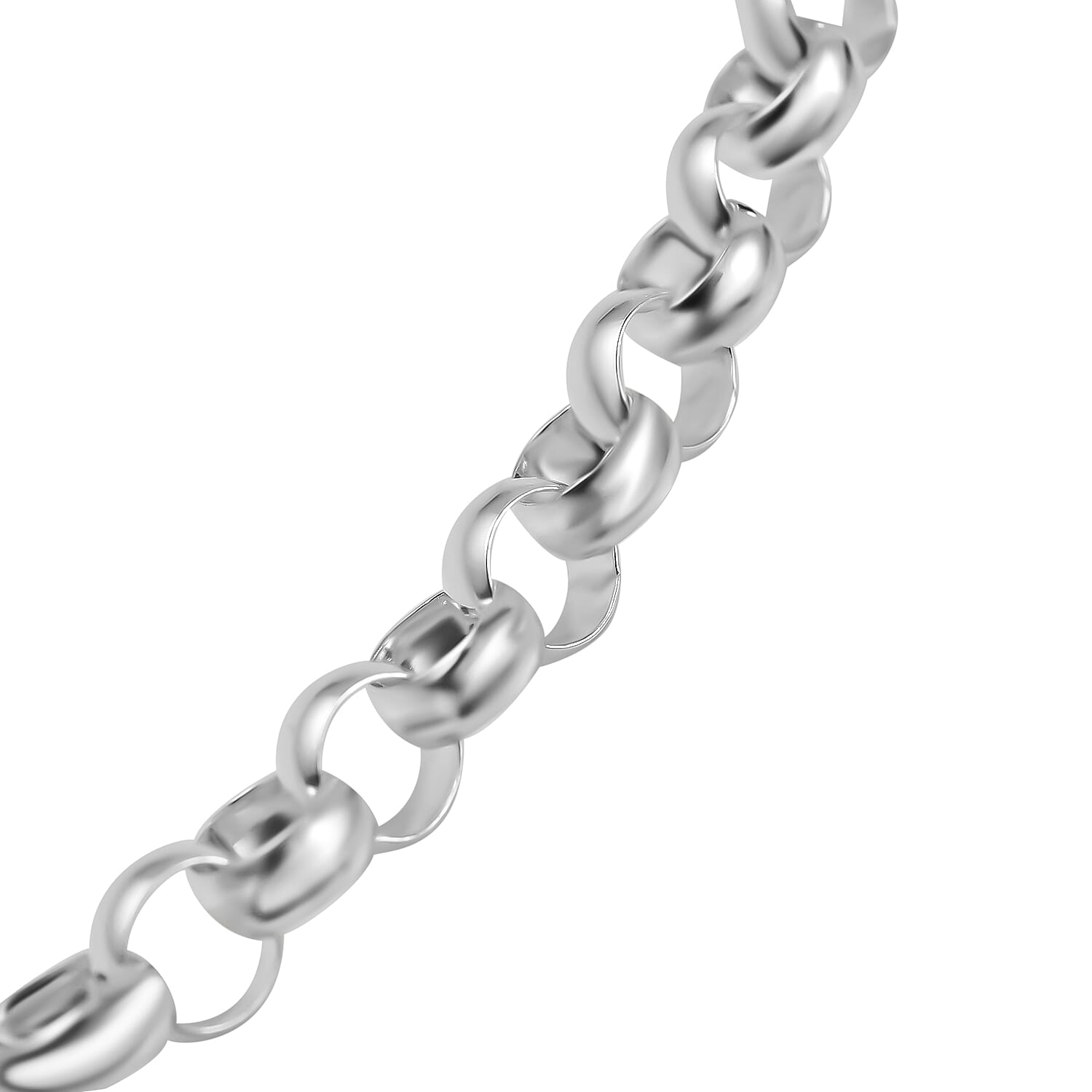 Closeout Buy- Sterling Silver Round Belcher Necklace  (Size - 24), Silver Wt. 36.5 Gms