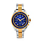 MAJESTY Limited Edition Multi-Function Blue CZ Dial 3 ATM Water Resistant Watch in Dual Tone With Gift Box