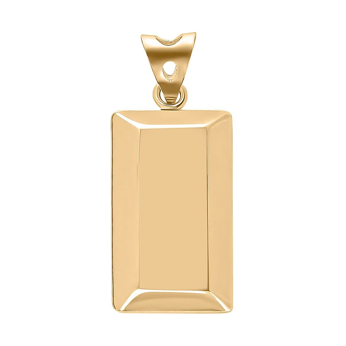 One Time Closeout Deal - 9K Yellow Gold Ingot Bar Pendant