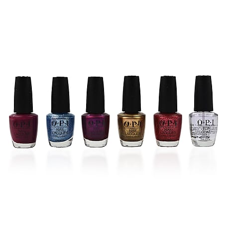 Set of 6 Berry Glam Nail Polish Set