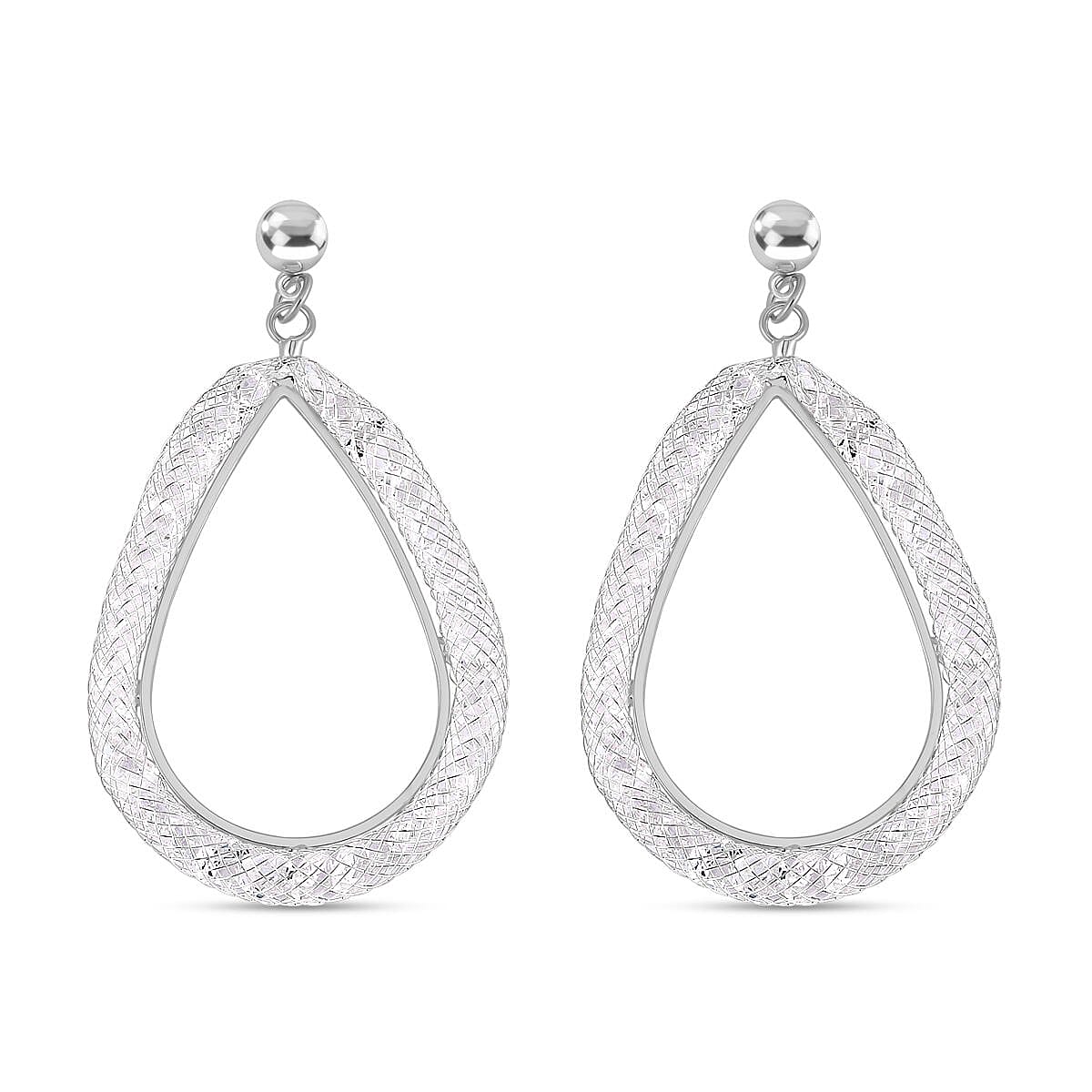 White Austrian Crystal Pear Earrings