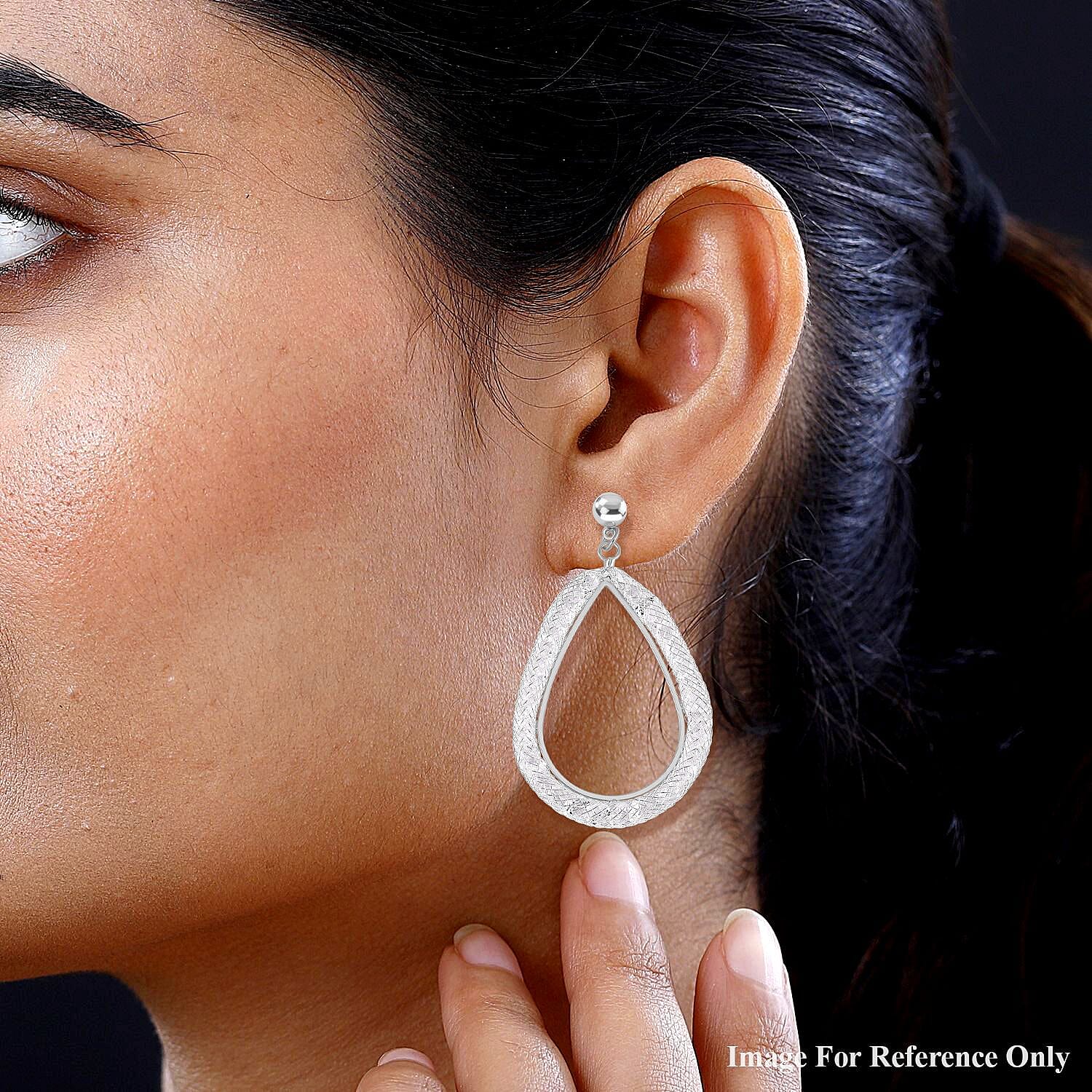 White Austrian Crystal Pear Earrings