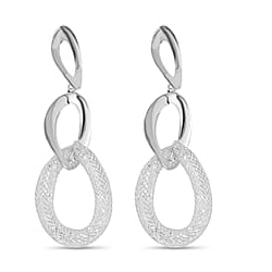 White Crystal Earring Pure White Brass 0.01 ct 0.010 Ct.