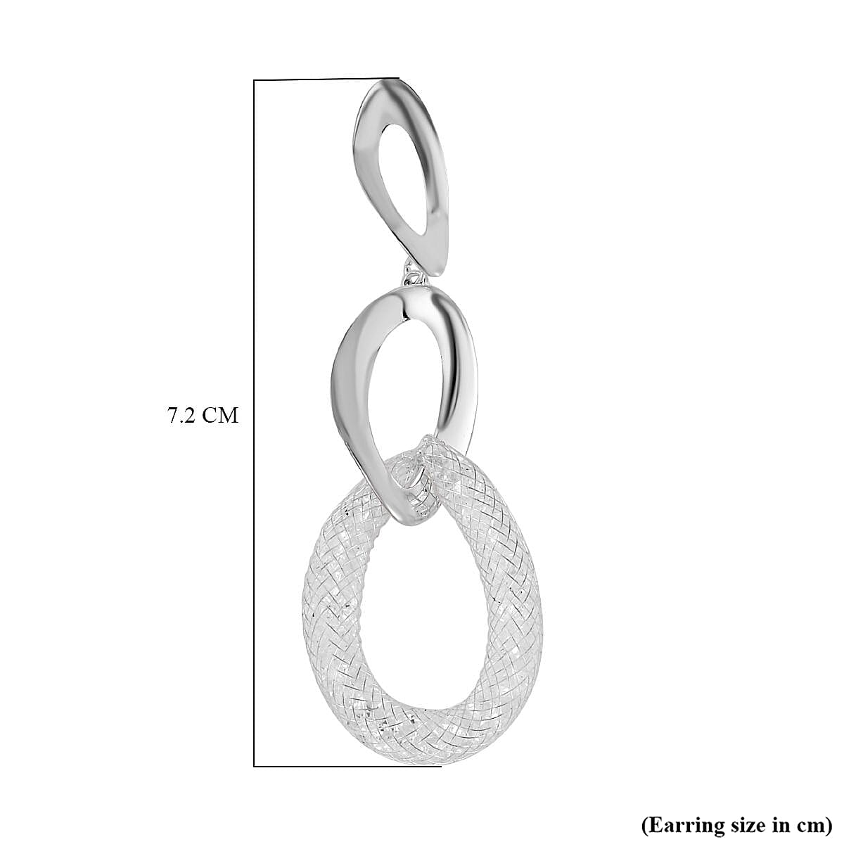 White Crystal Earring Pure White Brass 0.01 ct 0.010 Ct.