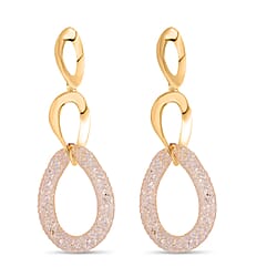 White Crystal Earring Pure White Brass 0.01 ct 0.010 Ct.